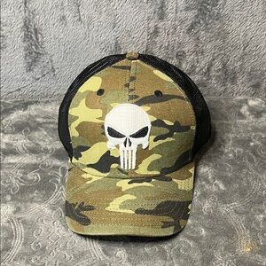 Marvel Black Mesh Trucker Hat with Yellow Accent
